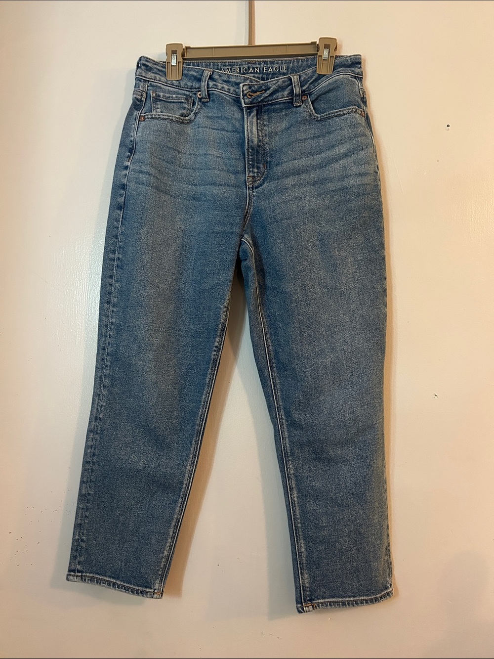 American Eagle Outfitters Light Blue Straight-Leg Jeans- size 10 short